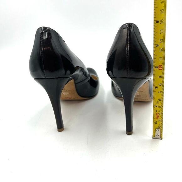 LK Bennett Shilo Patent Leather Court Shoes Stiletto Heels Custom Dyed Black - Picture 7 of 8